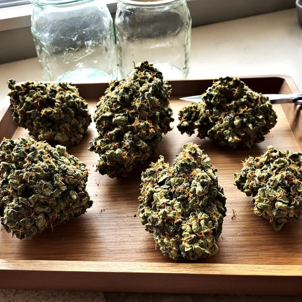 Anesthesia 74% indica / 26% sativa — fleur avec trichomes visibles
