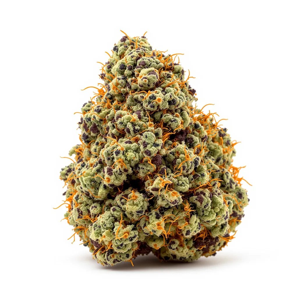 Anesthesia 74% indica / 26% sativa — fleur avec trichomes visibles