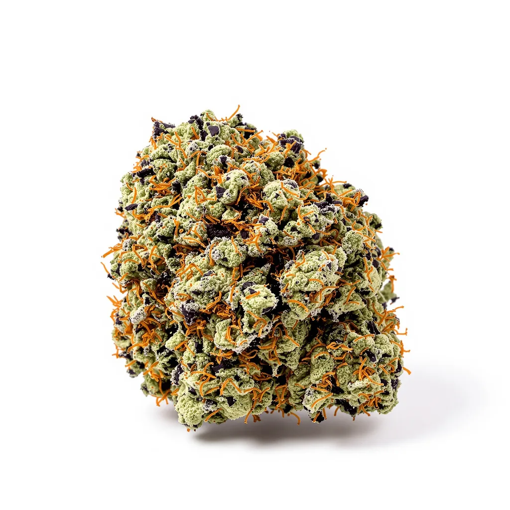 Angel OG 89% indica / 11% sativa — fleur avec trichomes visibles