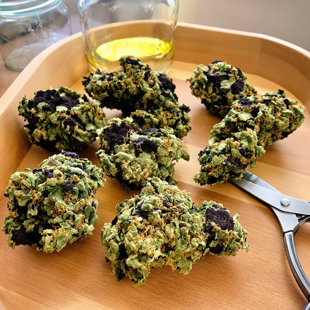 Animal Cookies 78% indica / 22% sativa — fleur avec trichomes visibles