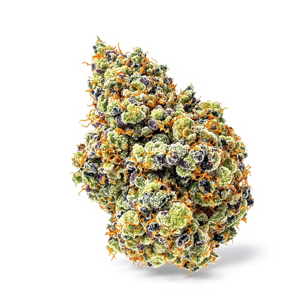 Ape Shit 44% indica / 56% sativa — fleur avec trichomes visibles