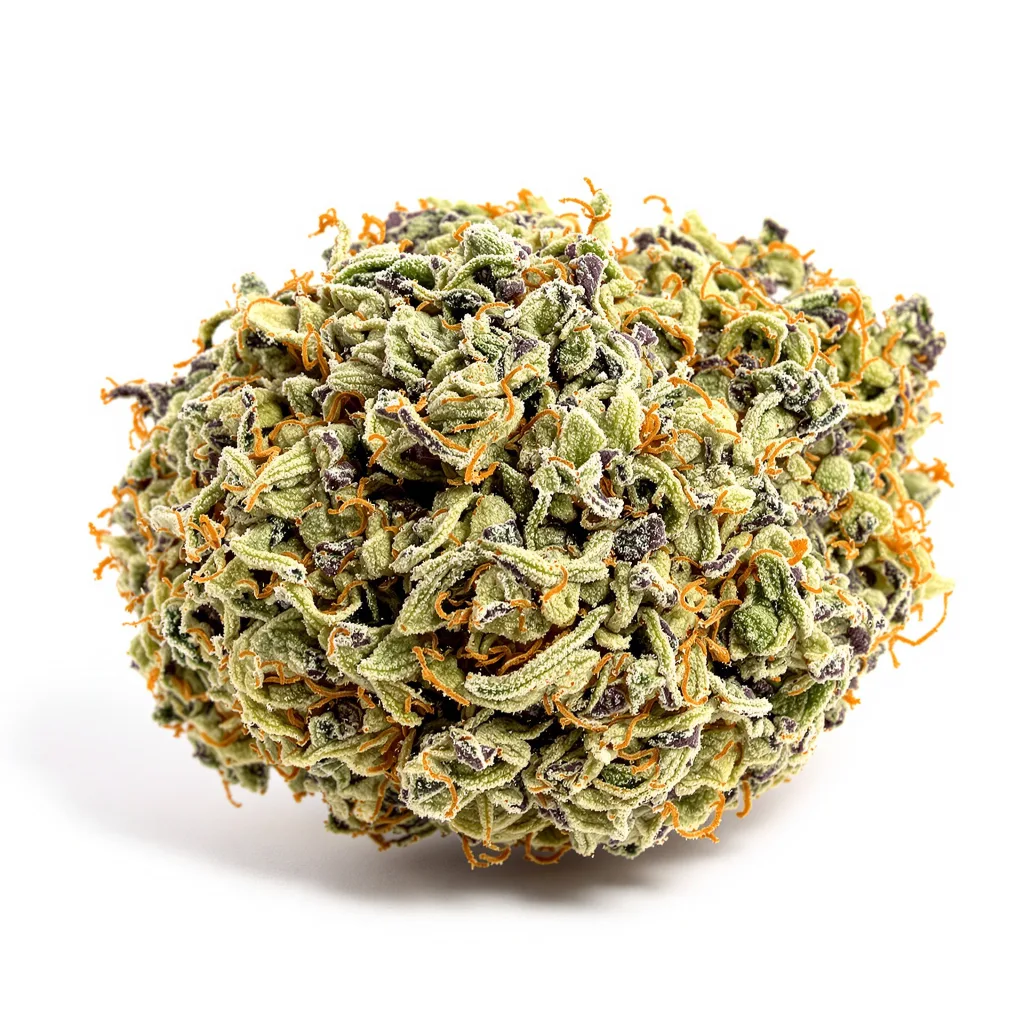 Apple Betty 38% indica / 62% sativa — fleur avec trichomes visibles