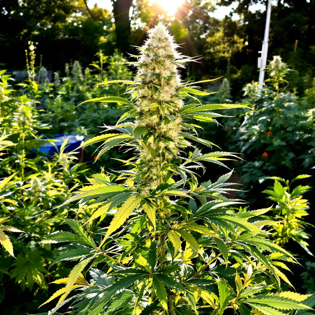 Apple Crisp 53% indica / 47% sativa — fleur avec trichomes visibles