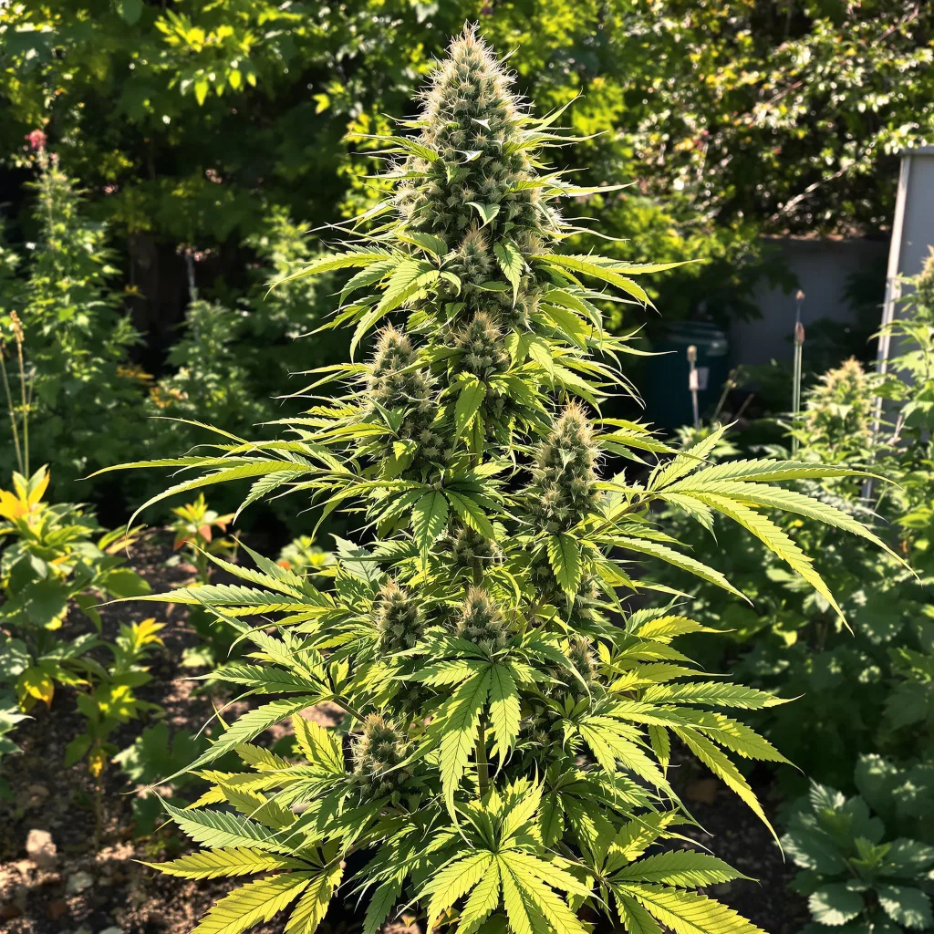 Apple Pie 56% indica / 44% sativa — fleur avec trichomes visibles