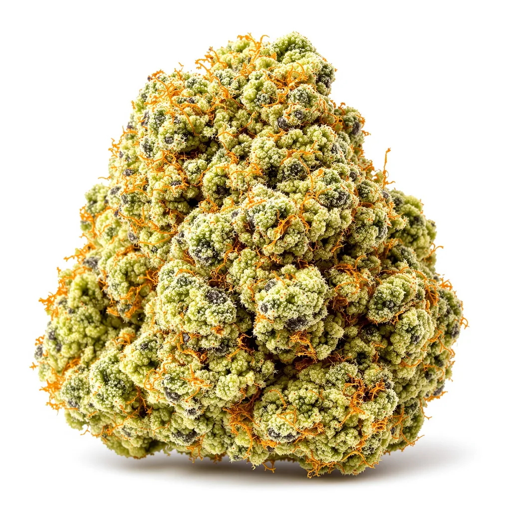 Apple Runtz 21% indica / 79% sativa — fleur avec trichomes visibles