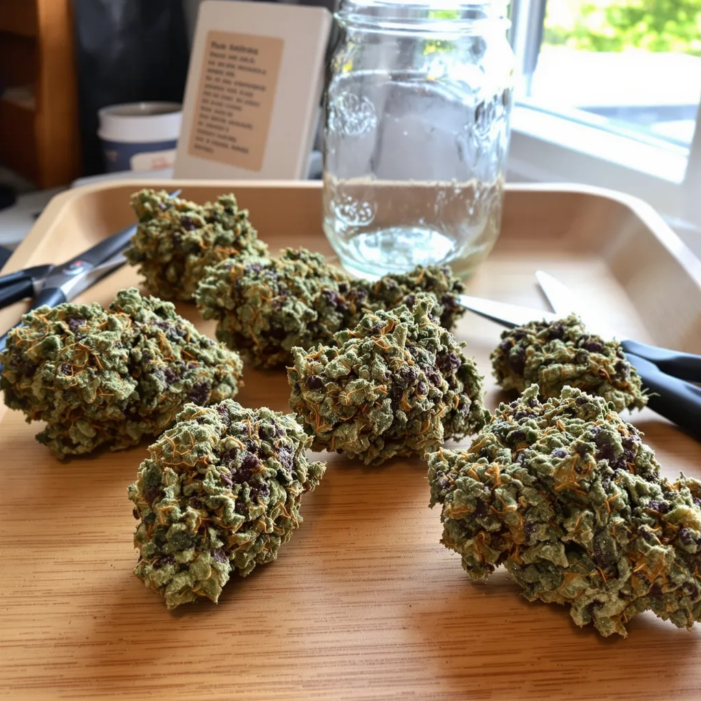 Apple Tarts 85% indica / 15% sativa — fleur avec trichomes visibles