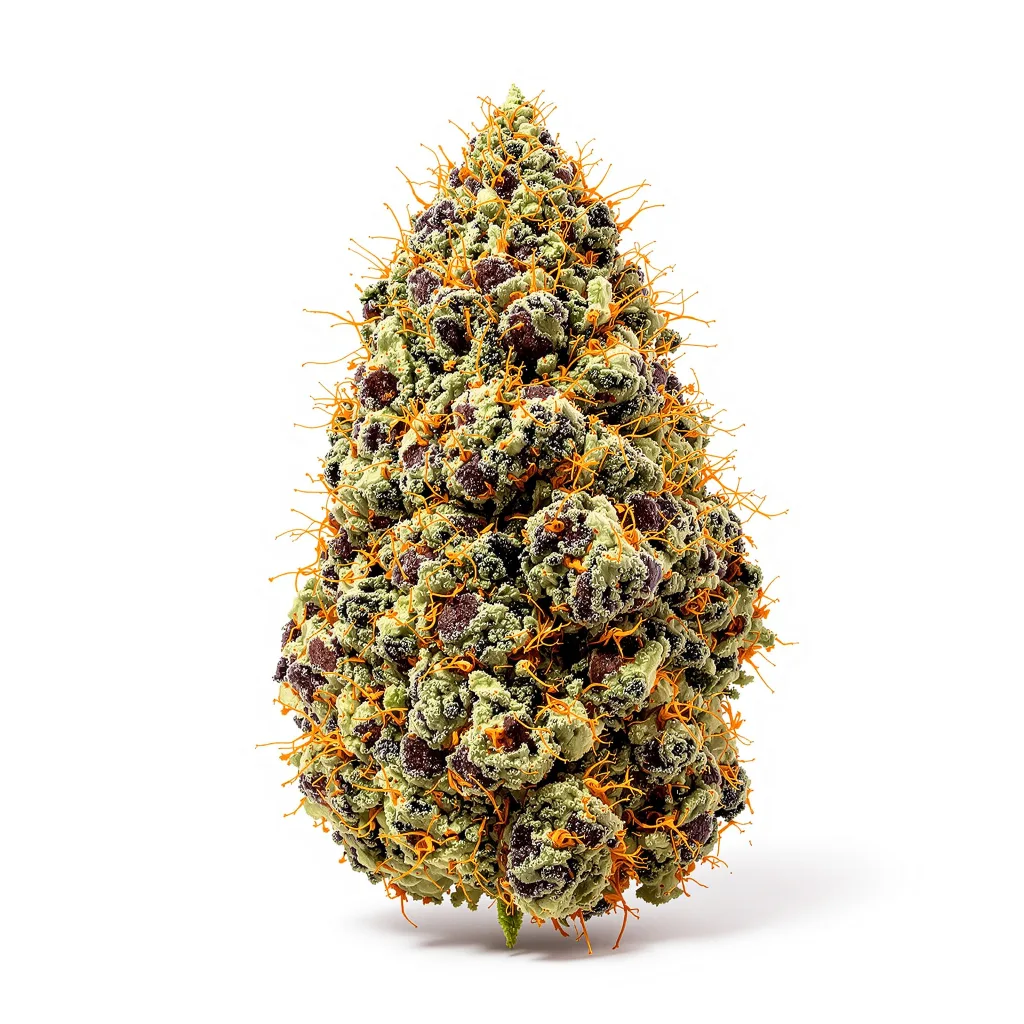 Apple Tarts 85% indica / 15% sativa — fleur avec trichomes visibles
