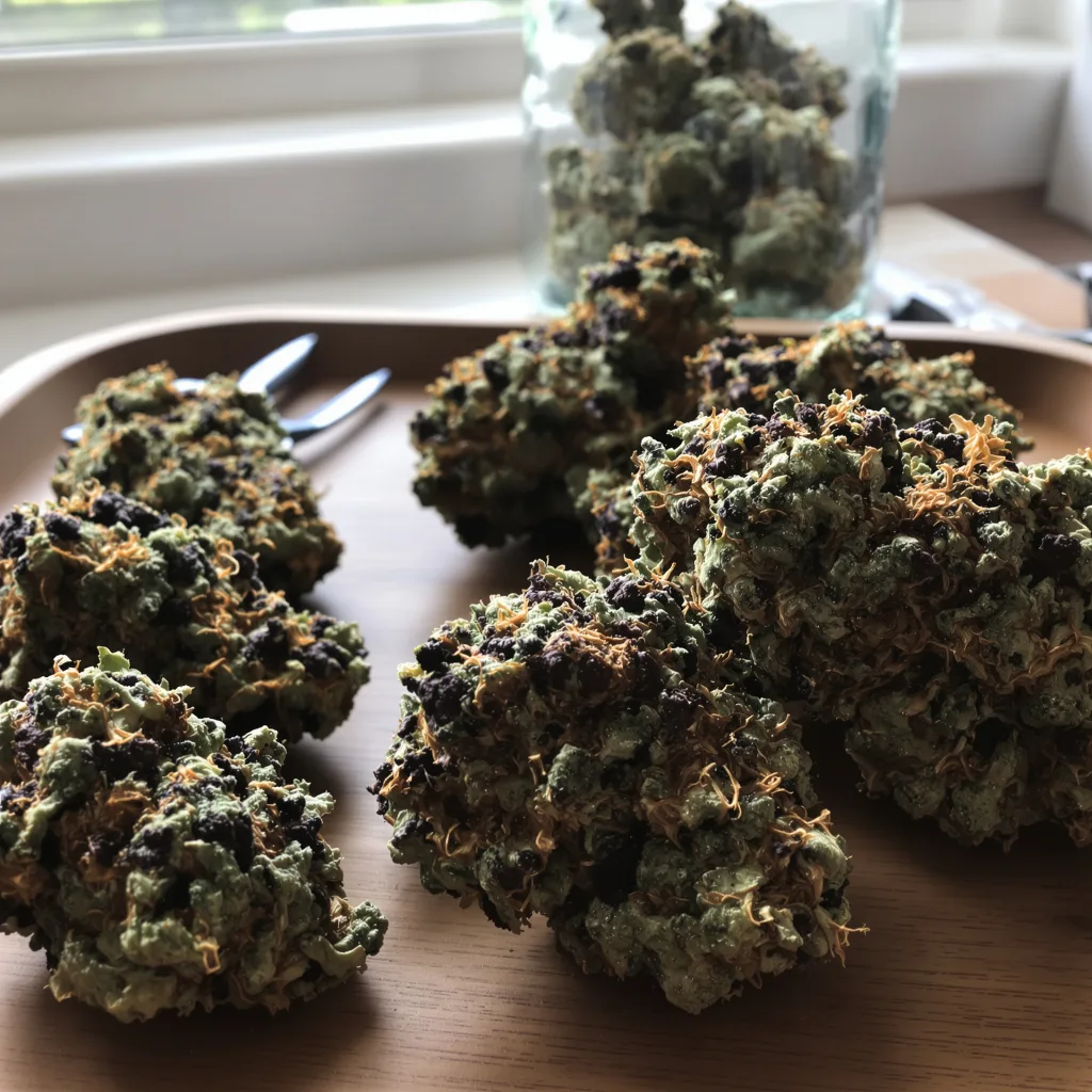 Appleberry 89% indica / 11% sativa — fleur avec trichomes visibles