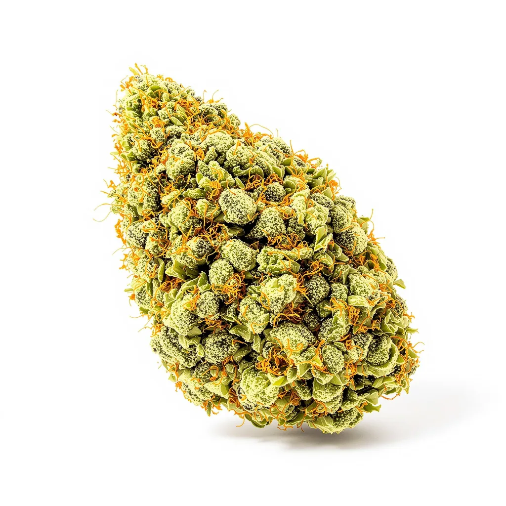 Arctic Sun 24% indica / 76% sativa — fleur avec trichomes visibles