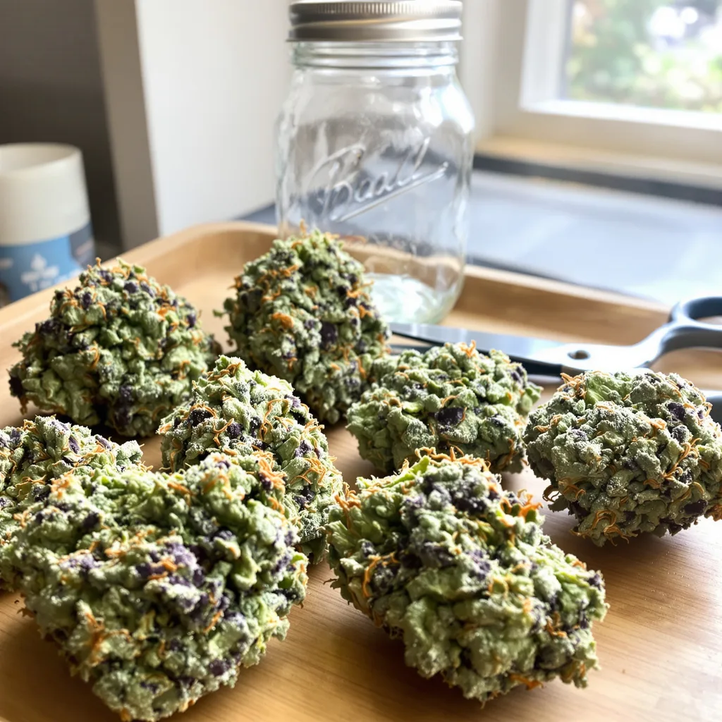 Area 51 35% indica / 65% sativa — fleur avec trichomes visibles