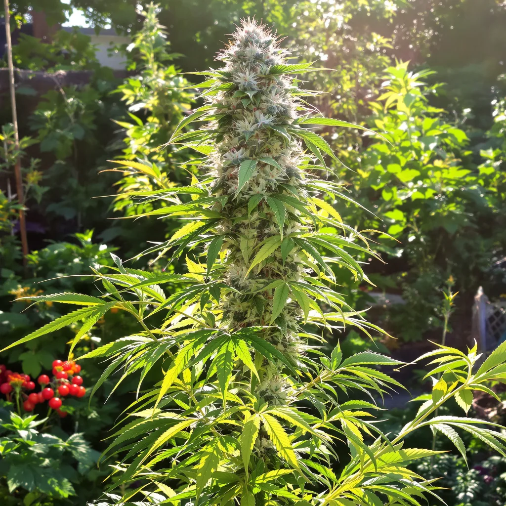 Area 51 35% indica / 65% sativa — fleur avec trichomes visibles