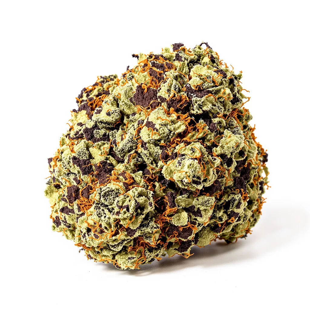 Aspen OG 86% indica / 14% sativa — fleur avec trichomes visibles