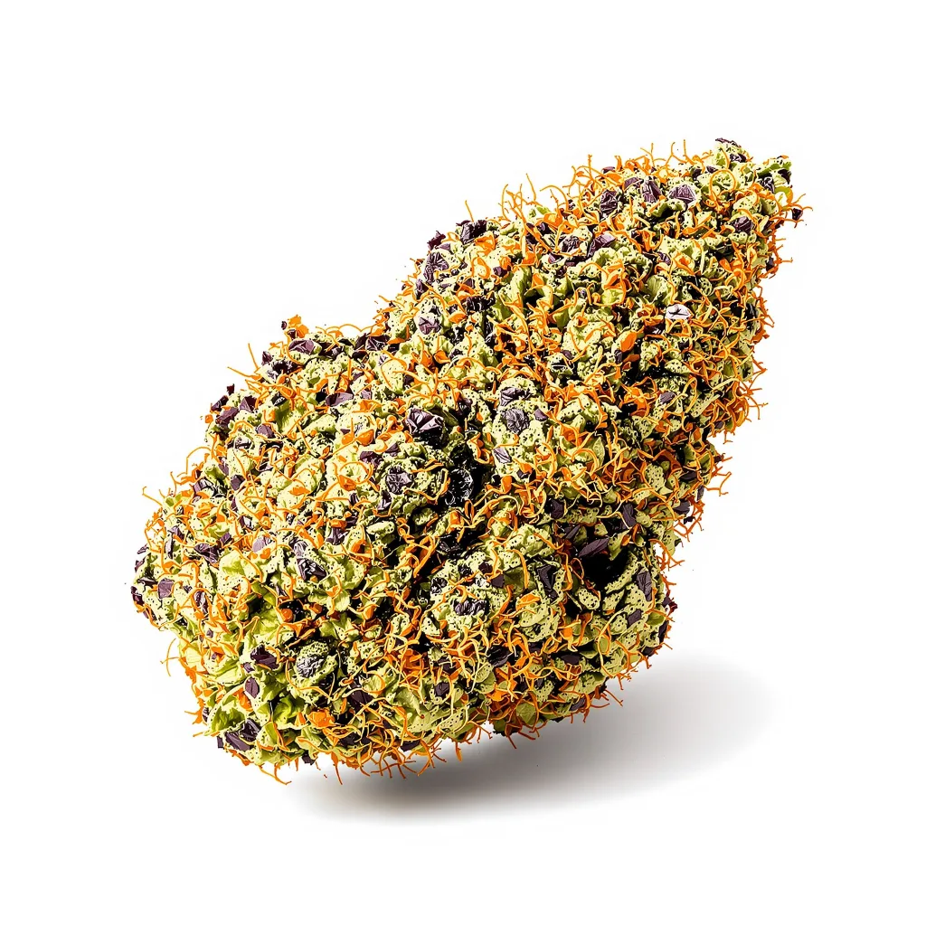 Avalon 79% indica / 21% sativa — fleur avec trichomes visibles
