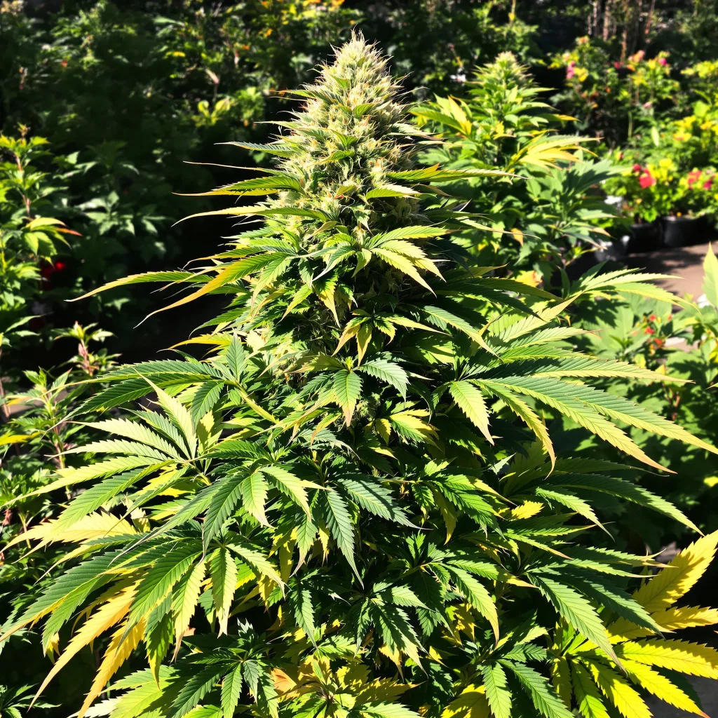 Ayahuasca Purple 73% indica / 27% sativa — fleur avec trichomes visibles