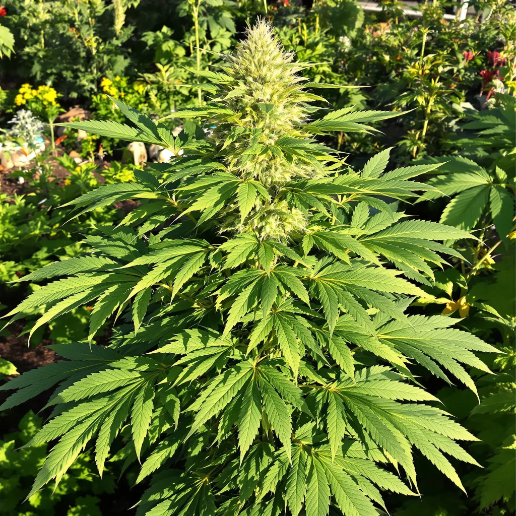 Ayahuasca Purple 73% indica / 27% sativa — fleur avec trichomes visibles