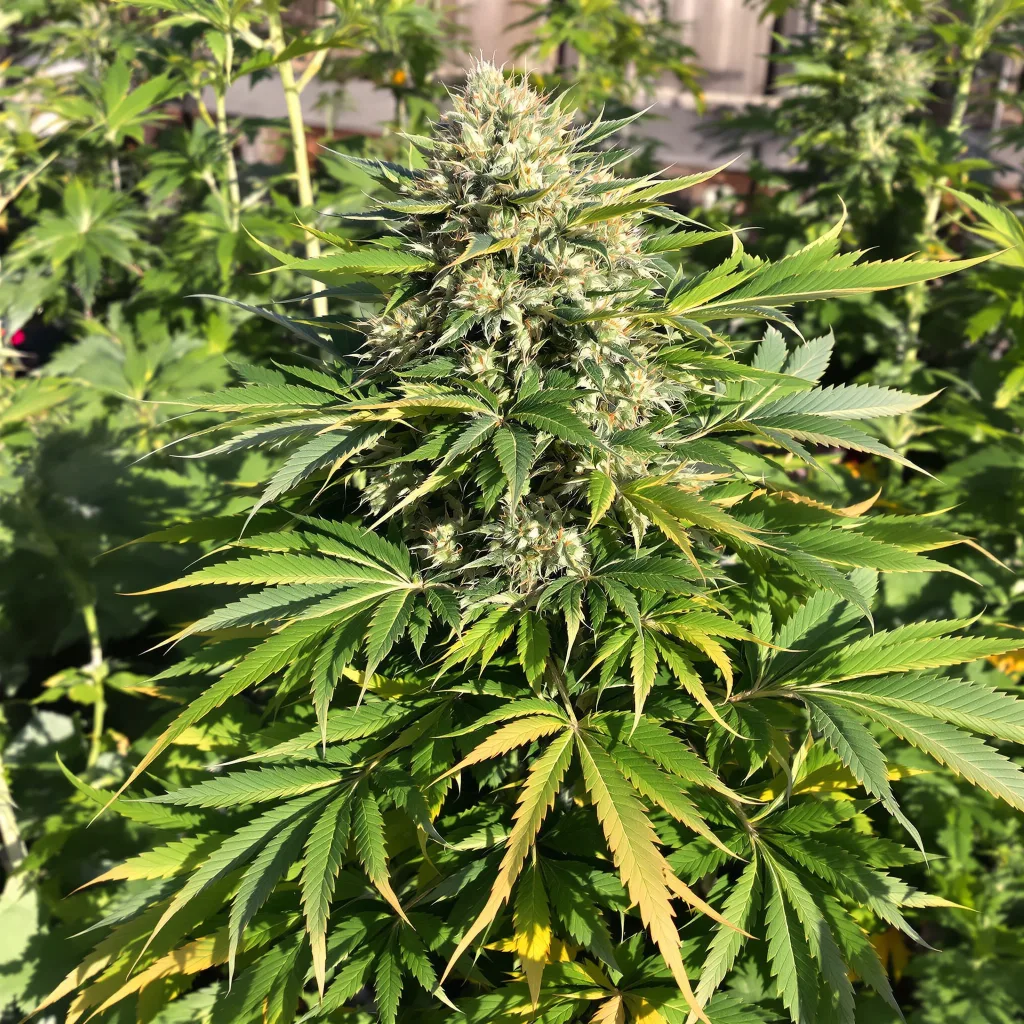 B-52 65% indica / 35% sativa — fleur avec trichomes visibles