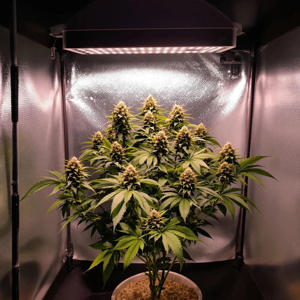 Plante de cannabis Badazz Cheese en floraison — 90-130 cm féminisée