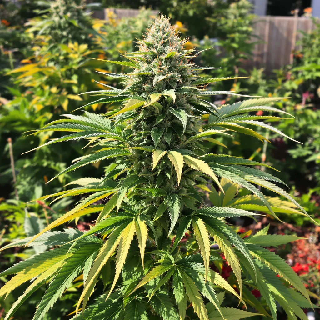 Badazz Cheese 79% indica / 21% sativa — fleur avec trichomes visibles