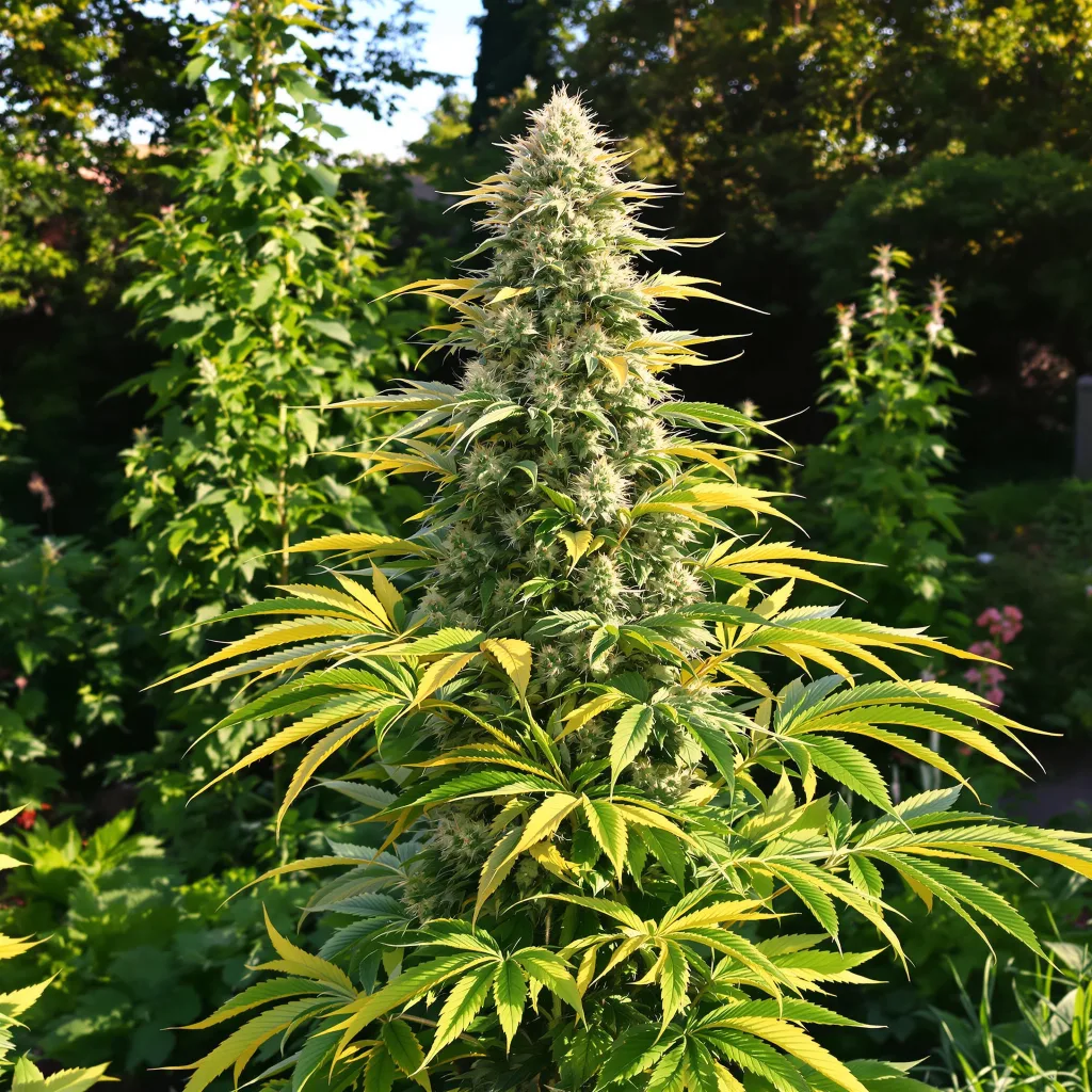Baked Alaska 54% indica / 46% sativa — fleur avec trichomes visibles