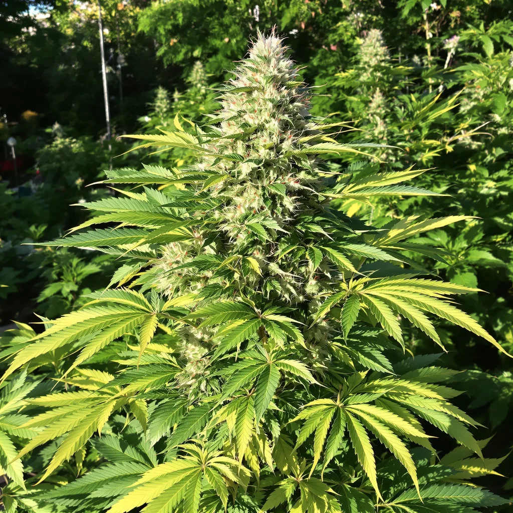 Baked Apple 87% indica / 13% sativa — fleur avec trichomes visibles
