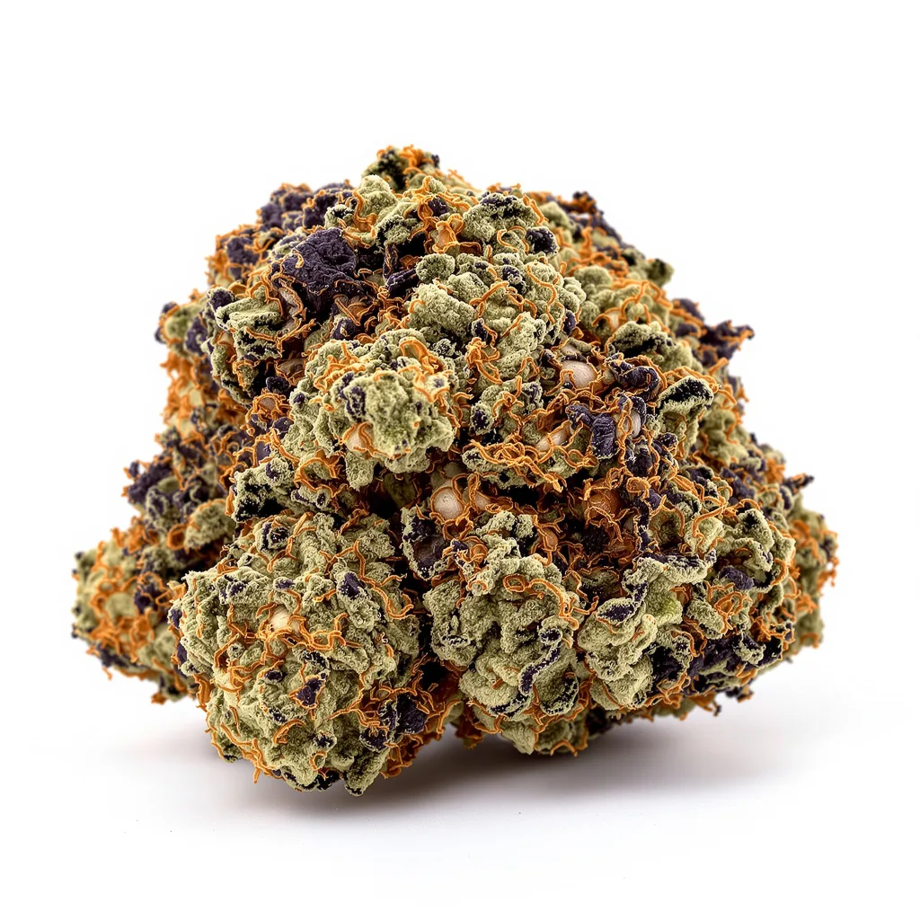 Baked Apple 87% indica / 13% sativa — fleur avec trichomes visibles