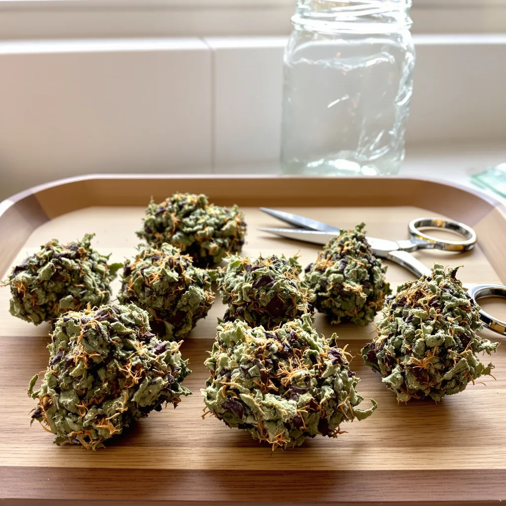 Bakerstreet 87% indica / 13% sativa — fleur avec trichomes visibles