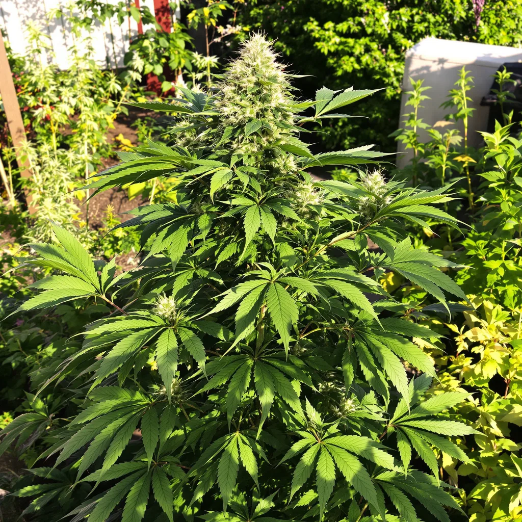 Banana Cream OG 73% indica / 27% sativa — fleur avec trichomes visibles