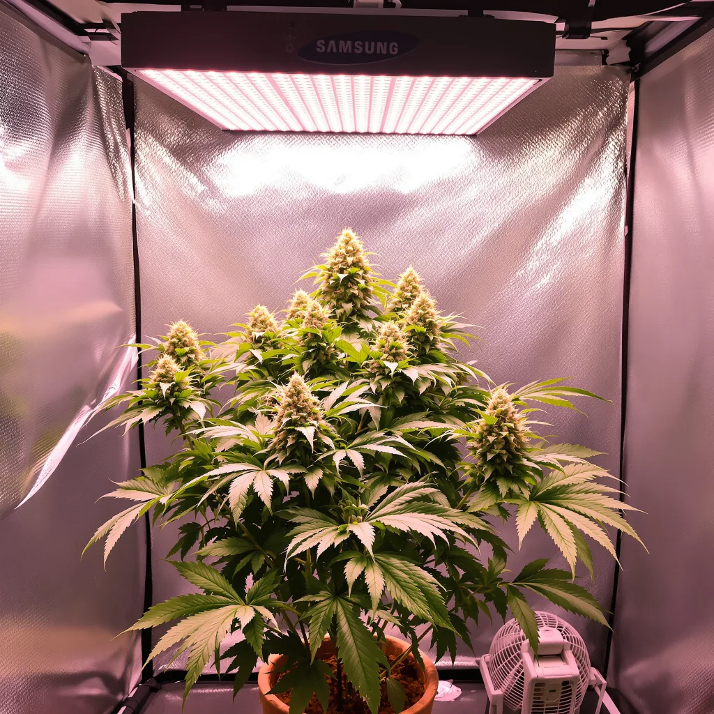 Plante de cannabis Banana Daddy en floraison — 90-130 cm féminisée
