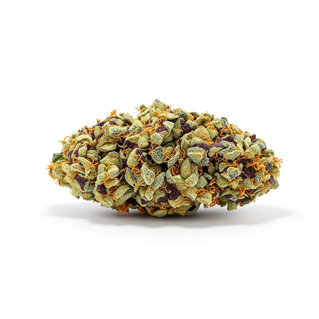 Banana Diesel 70% indica / 30% sativa — fleur avec trichomes visibles