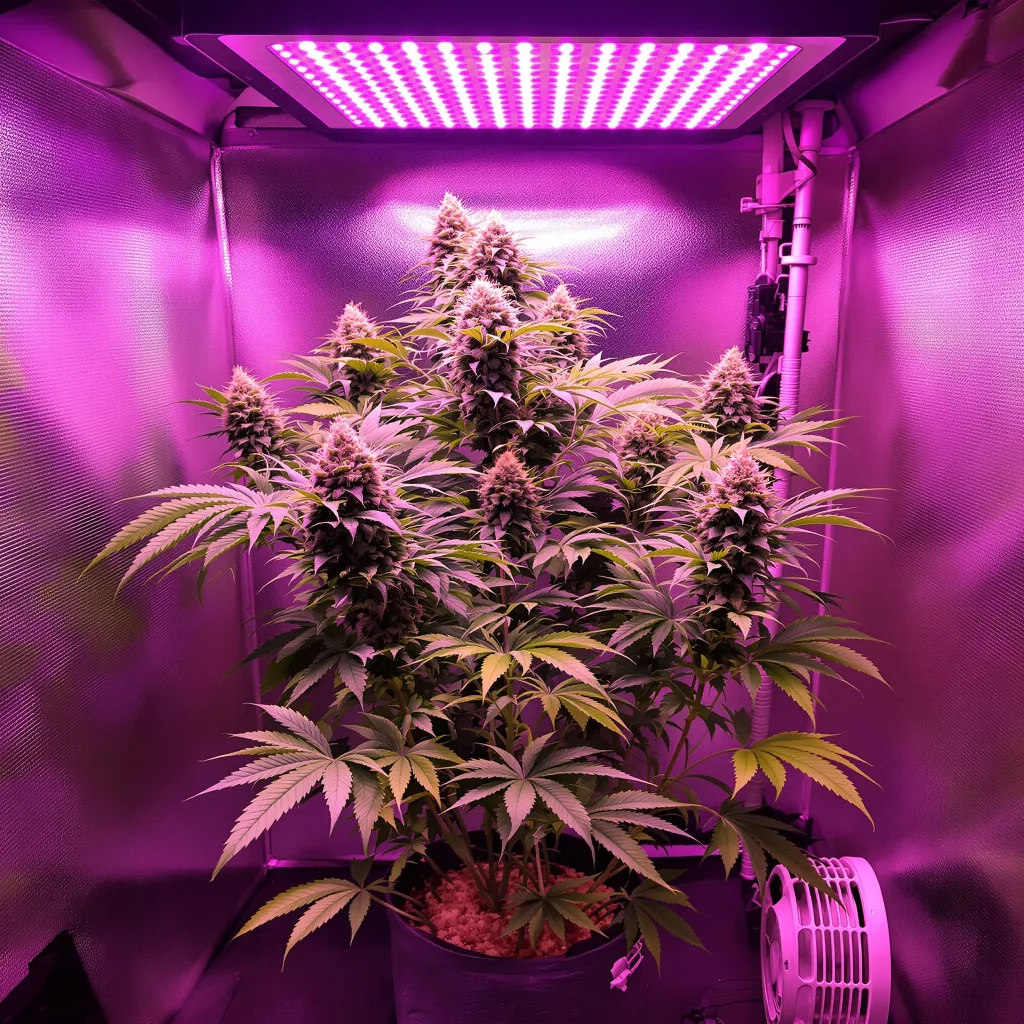 Plante de cannabis Banana Kush en floraison — 60-100 cm autofloraison
