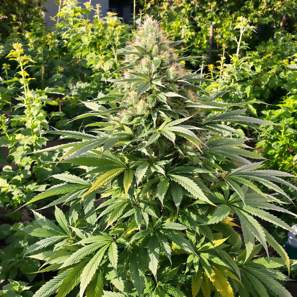 Banana Kush 76% indica / 24% sativa — fleur avec trichomes visibles