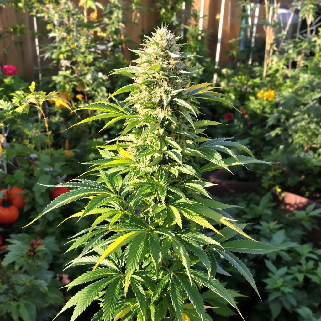 Banana OG 76% indica / 24% sativa — fleur avec trichomes visibles