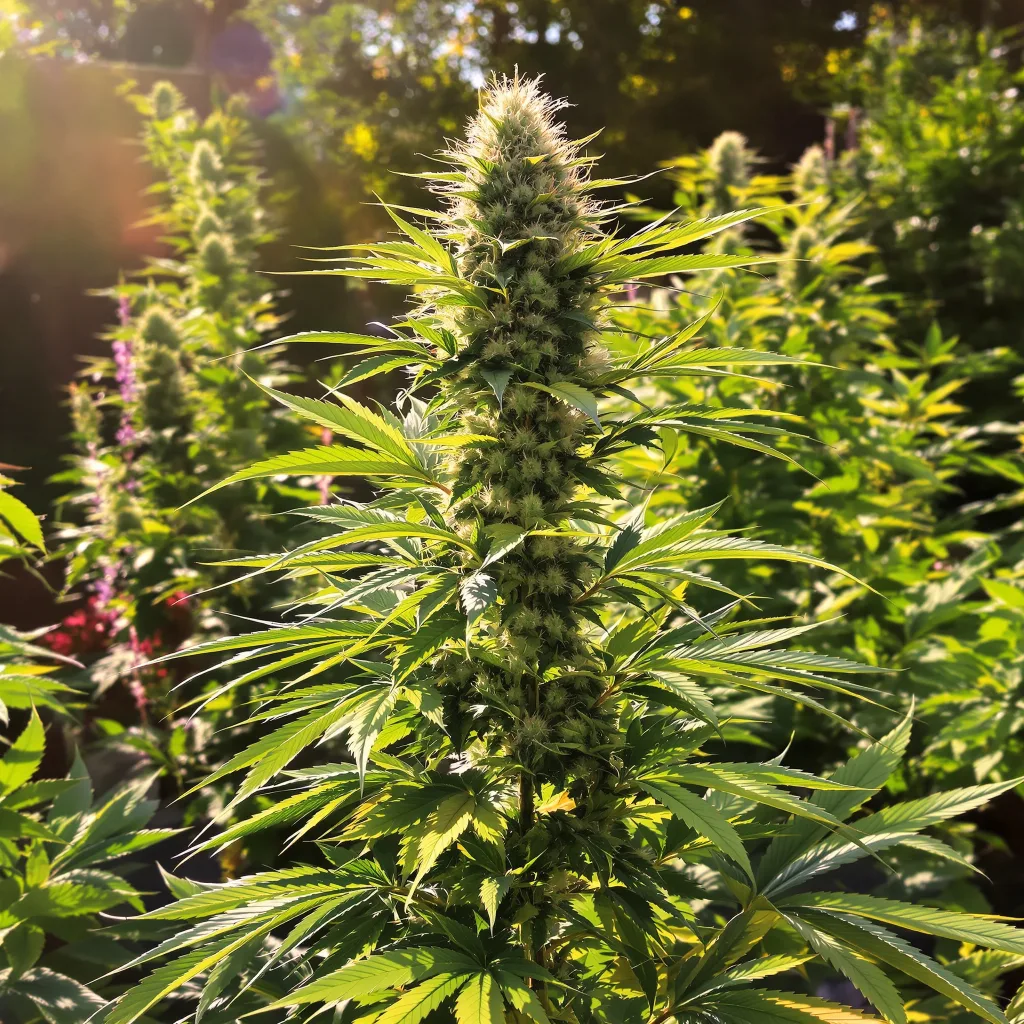 Bay 11 50% indica / 50% sativa — fleur avec trichomes visibles