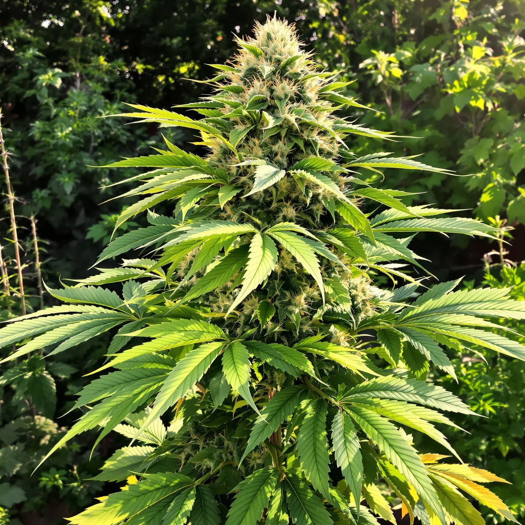 Bay Dream 66% indica / 34% sativa — fleur avec trichomes visibles