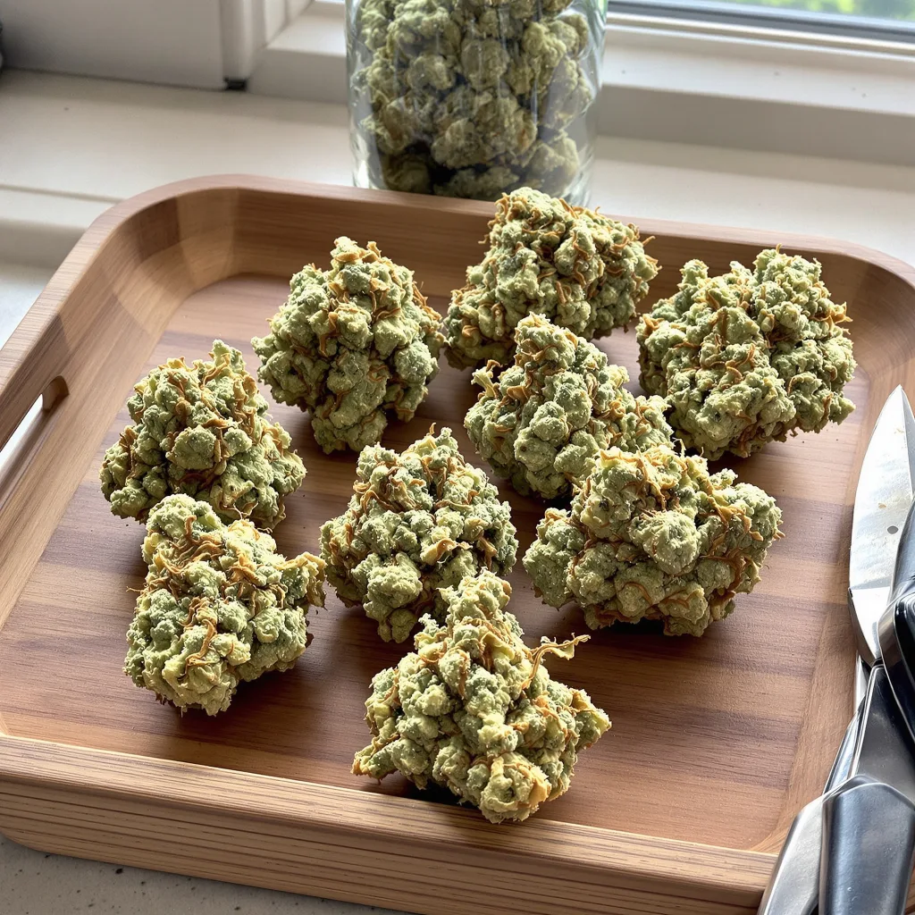 BCN Diesel CBD 57% indica / 43% sativa — fleur avec trichomes visibles