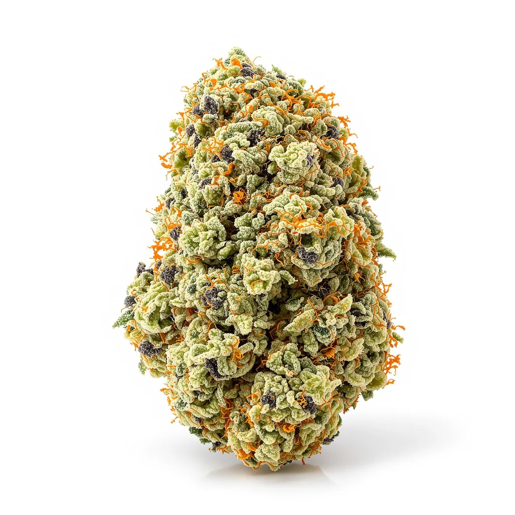 BCN Diesel CBD 57% indica / 43% sativa — fleur avec trichomes visibles