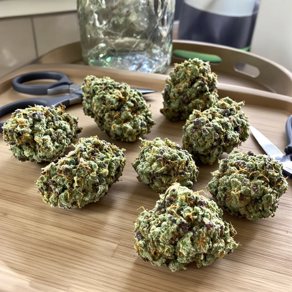 Big Band 37% indica / 63% sativa — fleur avec trichomes visibles