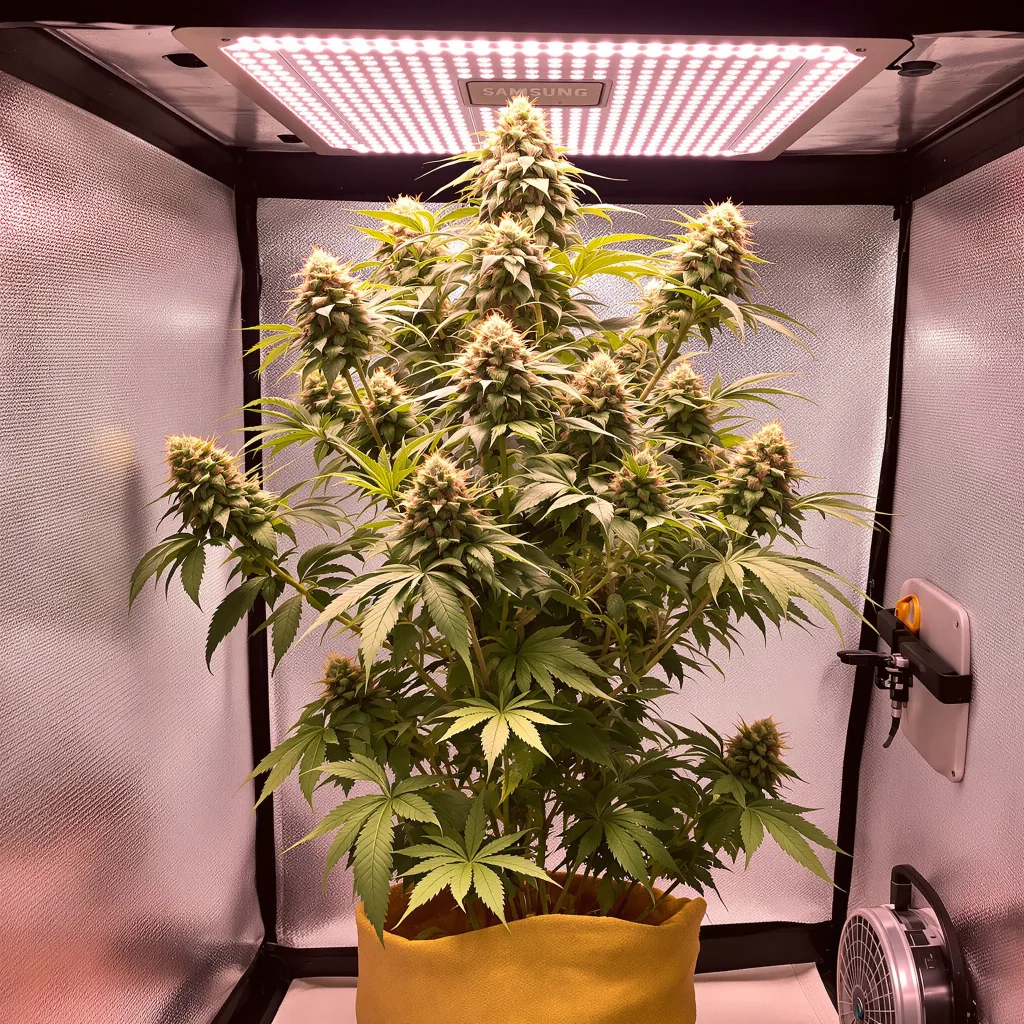 Plante de cannabis Big Blue en floraison — 120-180 cm féminisée