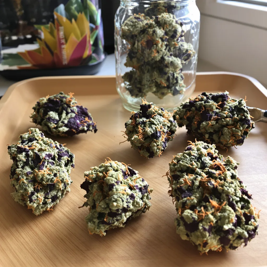 Big Bud 85% indica / 15% sativa — fleur avec trichomes visibles