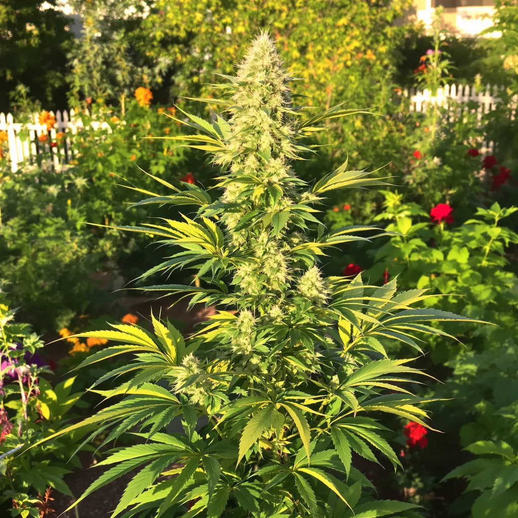 Big Buddha Cheese 60% indica / 40% sativa — fleur avec trichomes visibles