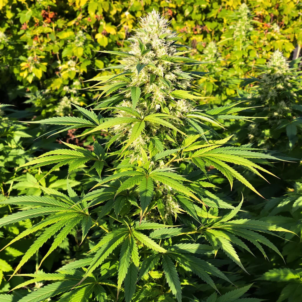 Big Cheese 84% indica / 16% sativa — fleur avec trichomes visibles