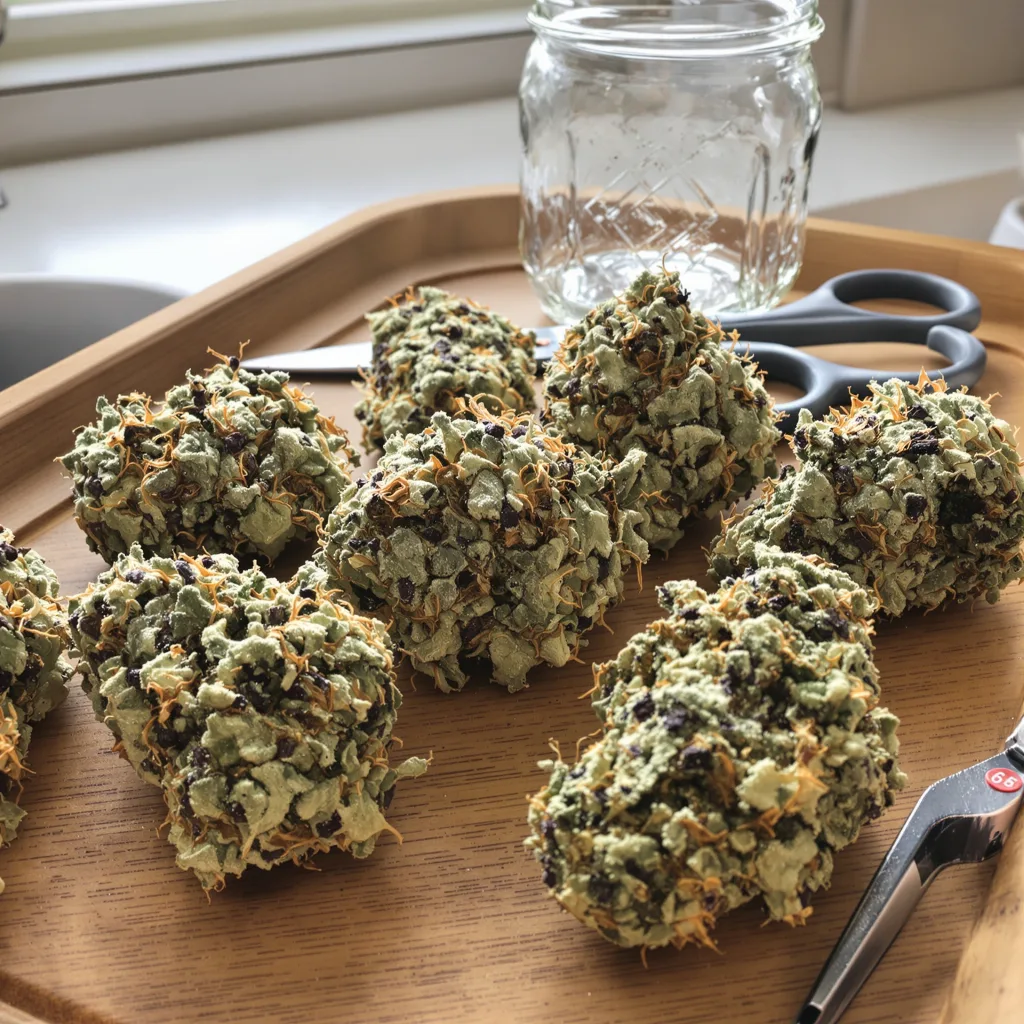 Big Kush 35% indica / 65% sativa — fleur avec trichomes visibles