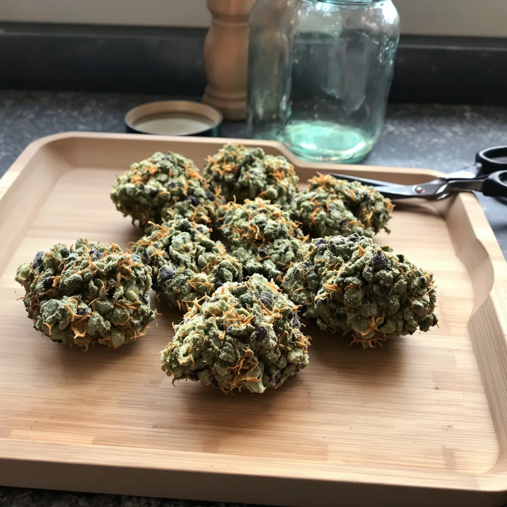 Big Smooth 62% indica / 38% sativa — fleur avec trichomes visibles