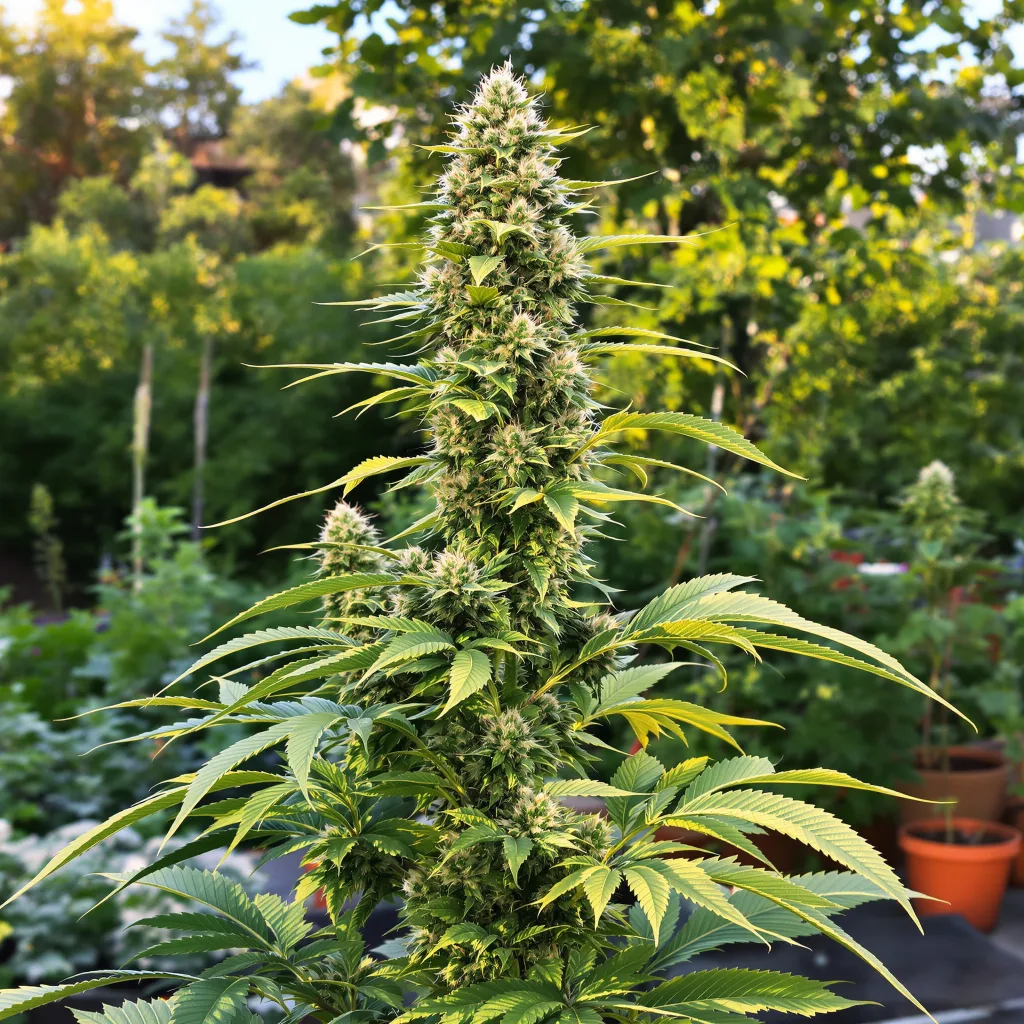 Big Smooth 62% indica / 38% sativa — fleur avec trichomes visibles