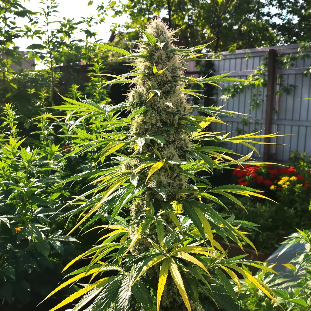 Biker Le Blanc 46% indica / 54% sativa — fleur avec trichomes visibles