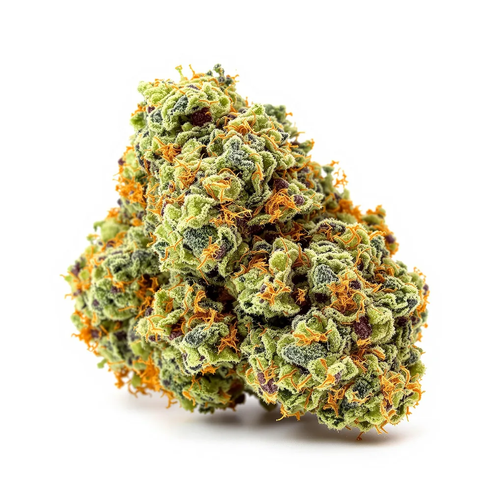 Biker Le Blanc 46% indica / 54% sativa — fleur avec trichomes visibles