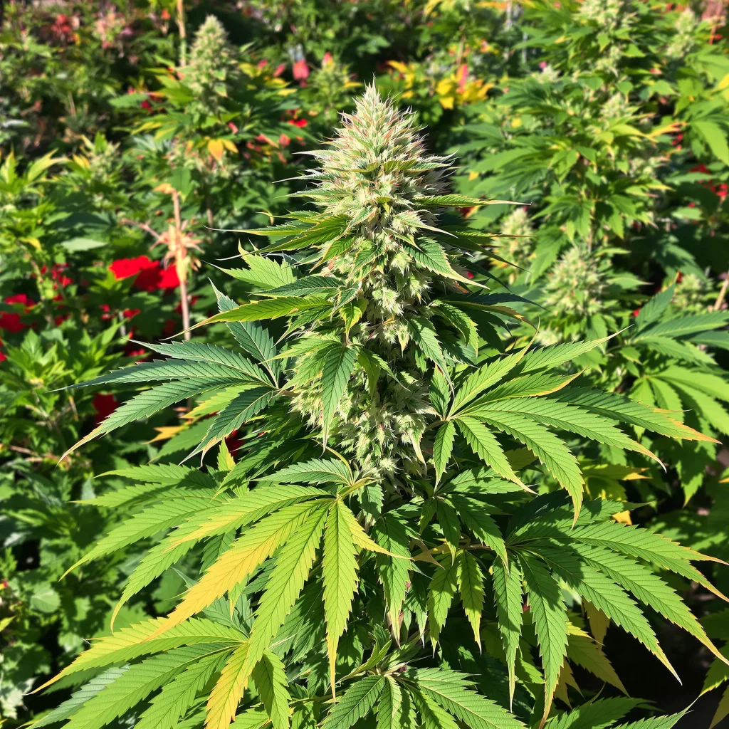 Biochem 78% indica / 22% sativa — fleur avec trichomes visibles