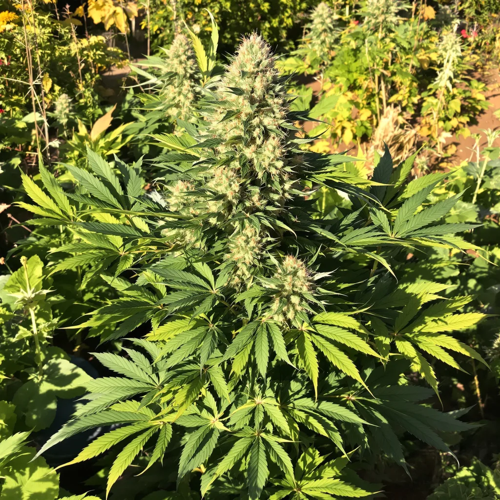 Black Afghan 81% indica / 19% sativa — fleur avec trichomes visibles