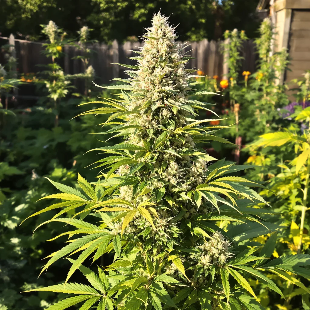 Black Betty 47% indica / 53% sativa — fleur avec trichomes visibles