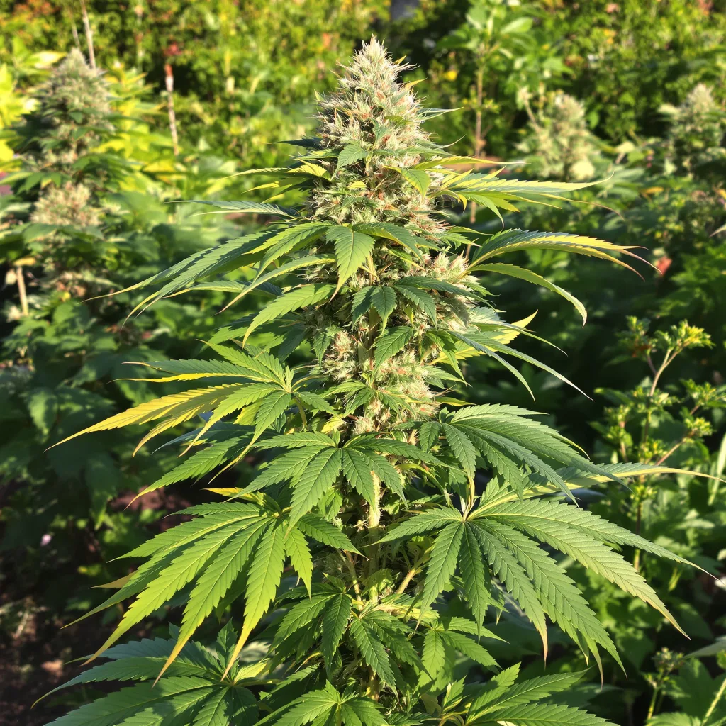 Black Bubba 69% indica / 31% sativa — fleur avec trichomes visibles